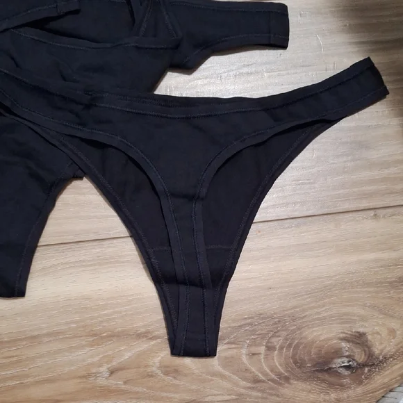 Quince Organic Cotton Thong (6-pack) Black M - Picture 3 of 6
